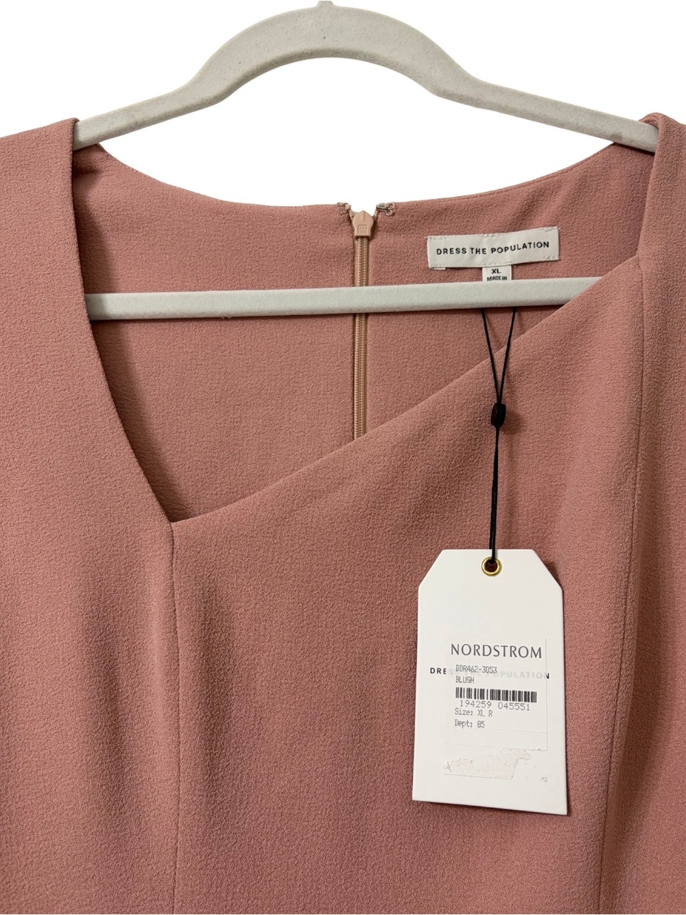 Dress the Population Remi Midi Sheath Dress in Blush XL - Picture 6 of 7
